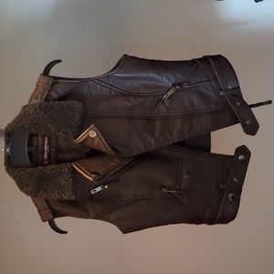 Fuax Leather Vest